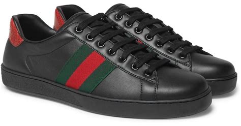 gucci black sneaker mens|men's gucci sneakers clearance.